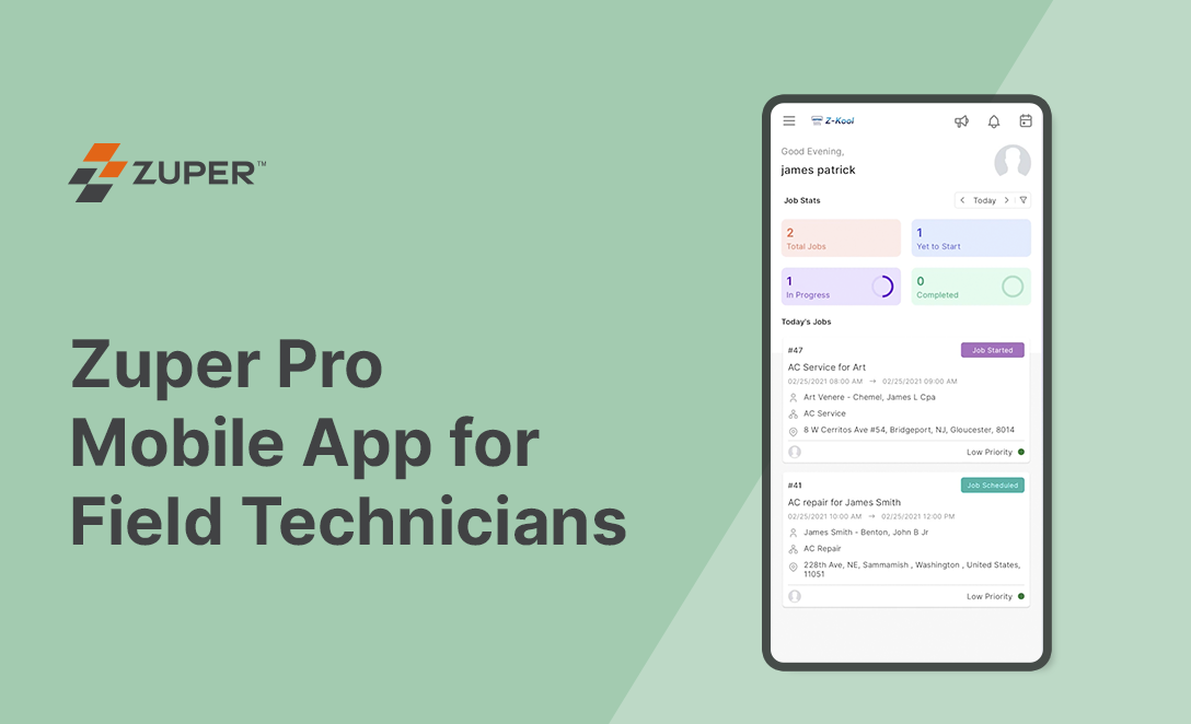 Zuper Pro Mobile App for Field Technicians
