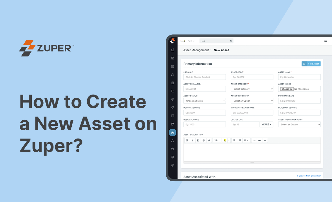 How to Create a New Asset on Zuper