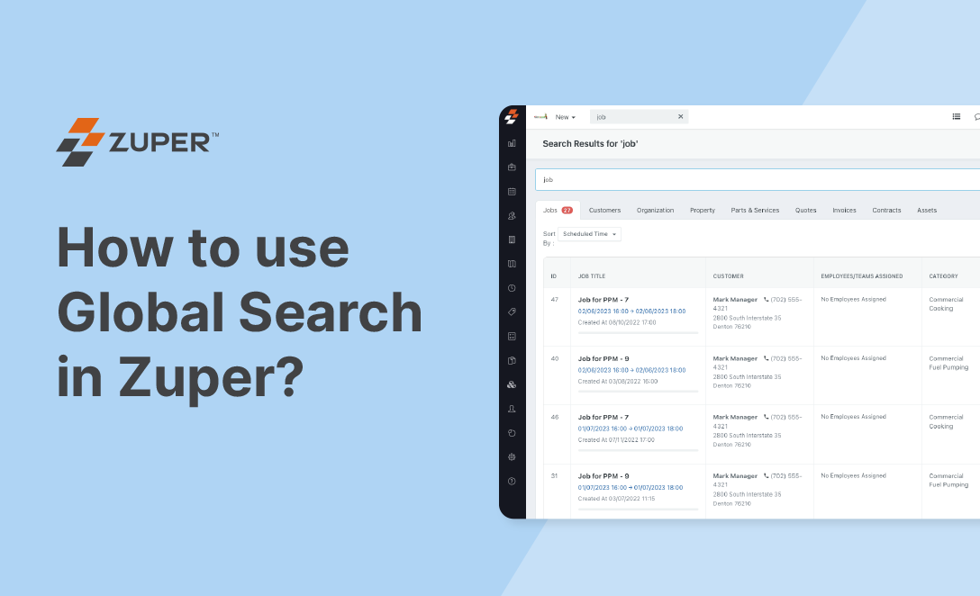 How to Use the Global Search in Zuper