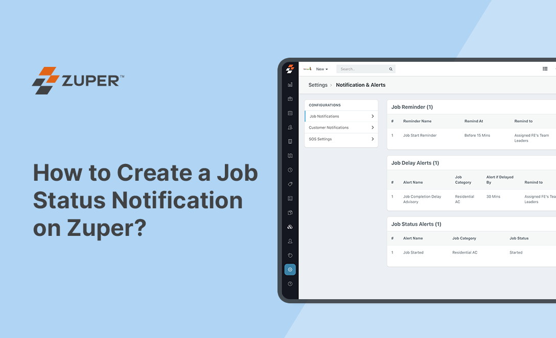 How to Create a Job Status Notification on Zuper