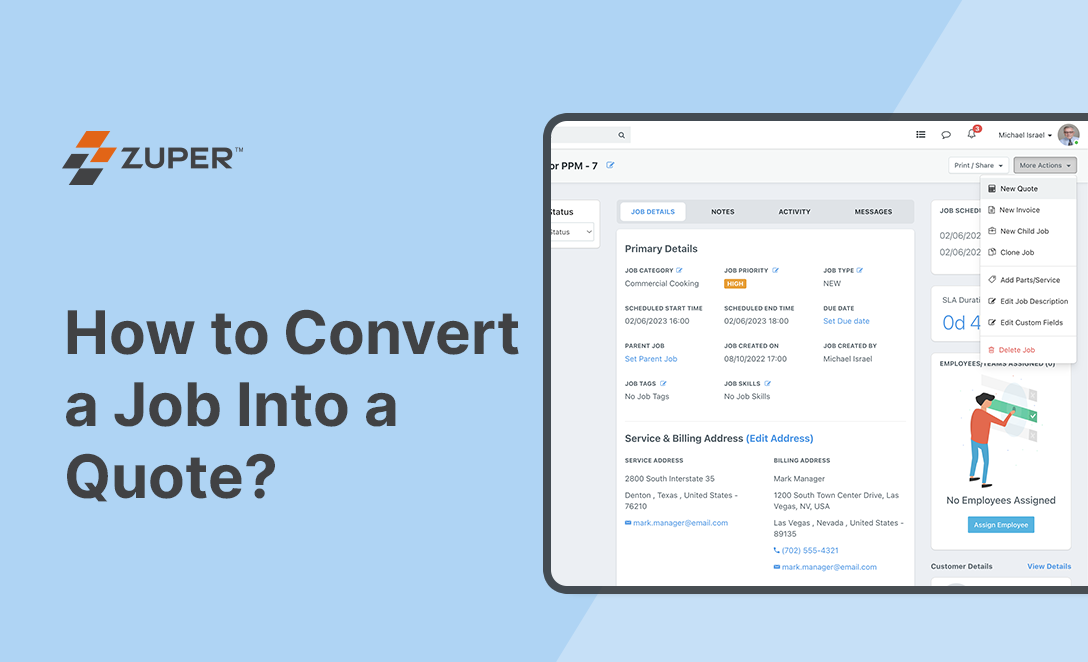How to Convert a Job Into a Quote