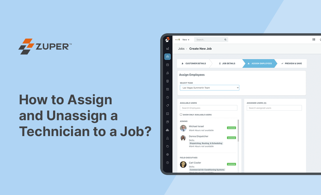 How to Assign and Unassign a Technician to a Job