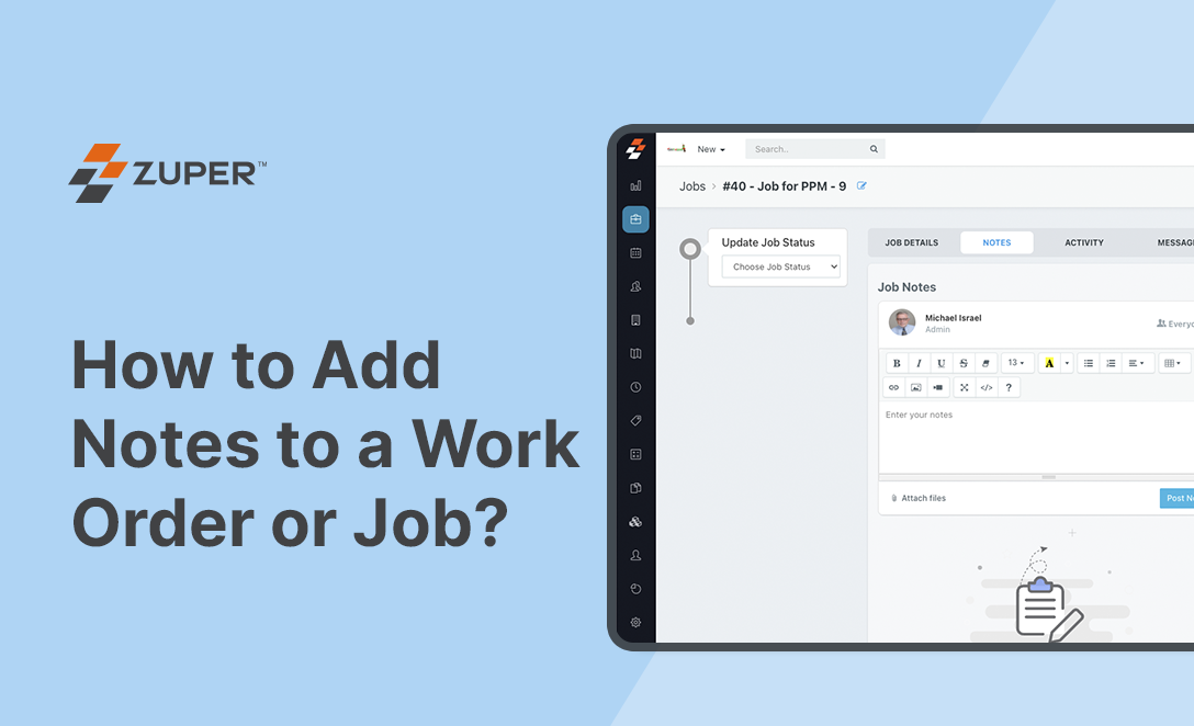 How to Add Notes to a Work Order or Job
