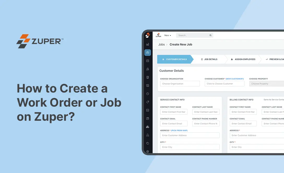 How to Create a Work Order or Job on Zuper?