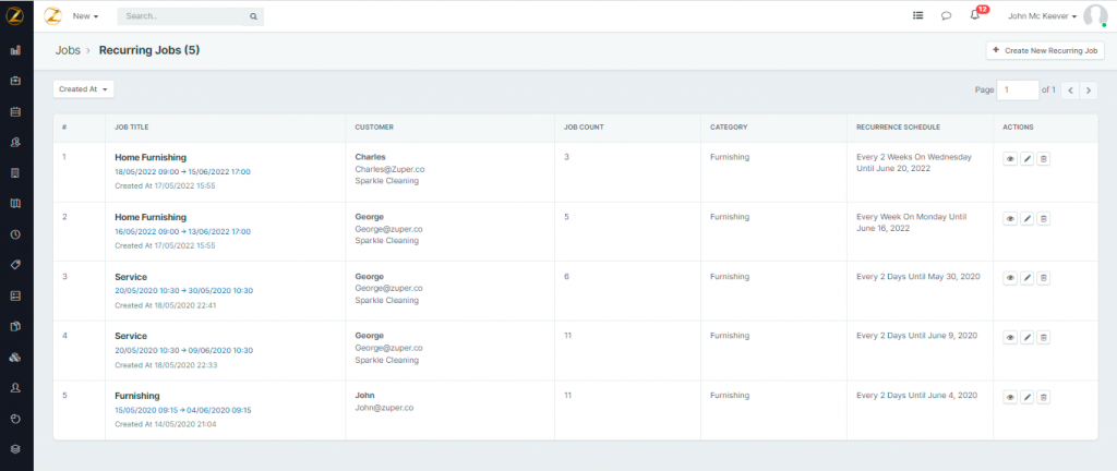 Effortless Recurring Jobs