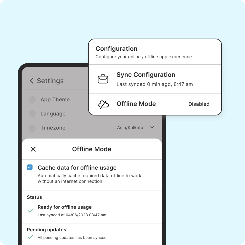 Zuper’s mobile app with offline mode